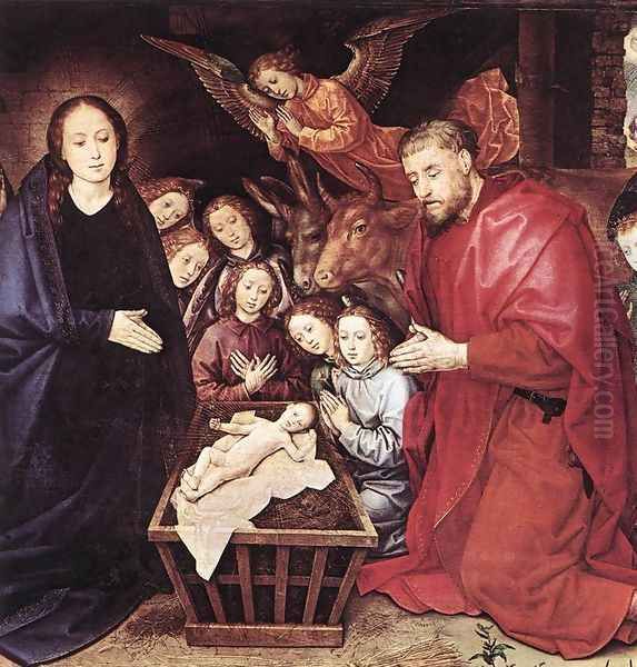 Adoration Of The Shepherds (detail 1) Oil Painting by Hugo Van Der Goes