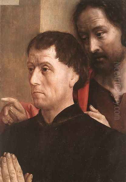 Portrait of a Donor with St John the Baptist 1478-80 Oil Painting by Hugo Van Der Goes