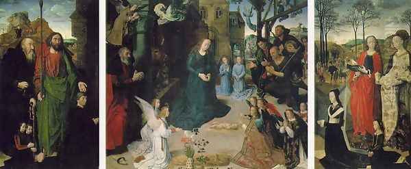 Portinari Triptych 1476-79 Oil Painting by Hugo Van Der Goes