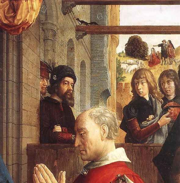 Monforte Altarpiece (detail 1) c. 1470 Oil Painting by Hugo Van Der Goes