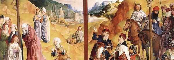 Calvary Triptych (detail 3) 1465-68 Oil Painting by Hugo Van Der Goes