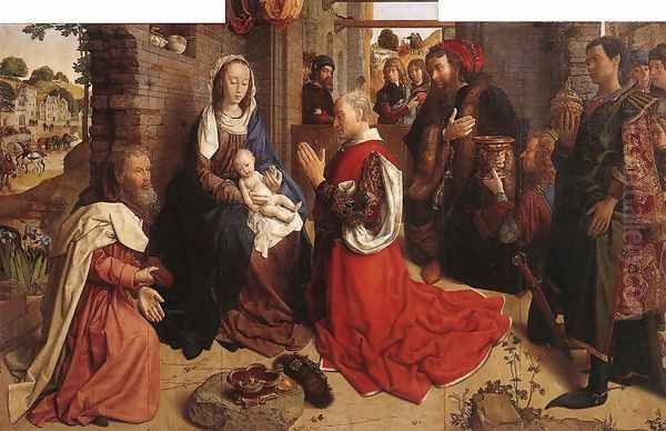 Monforte Altarpiece c. 1470 Oil Painting by Hugo Van Der Goes