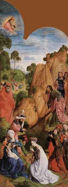 Calvary Triptych (left wing) 1465-68 Oil Painting by Hugo Van Der Goes