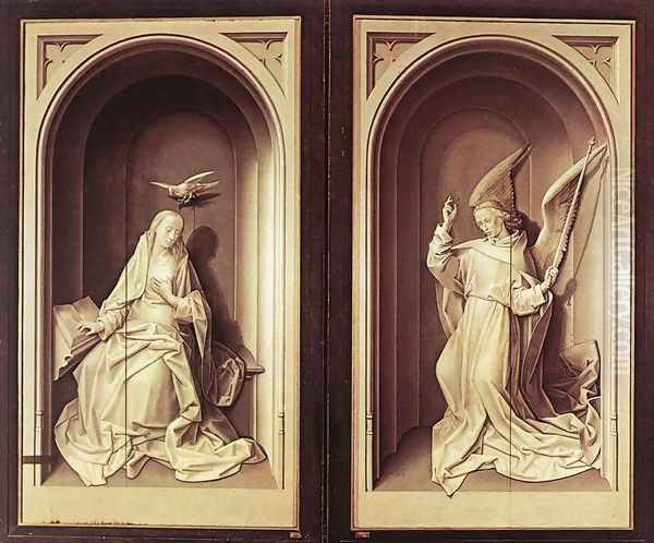 Portinari Triptych (closed) 1476-79 Oil Painting by Hugo Van Der Goes