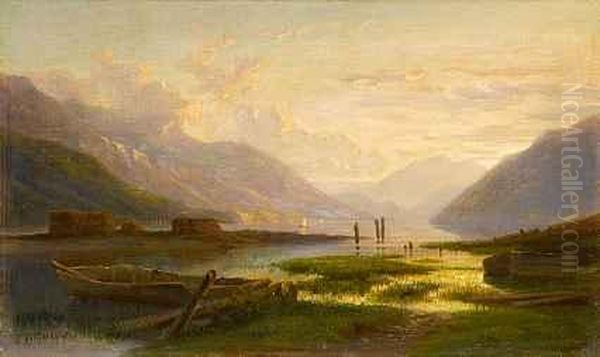 Partie Am Urnersee Oil Painting by Jakob Joseph Zelger