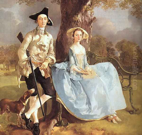 Mr and Mrs Andrews (detail) 1750 Oil Painting by Thomas Gainsborough