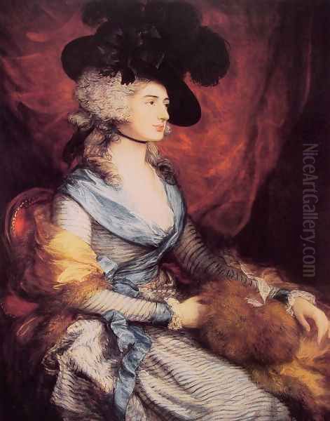 Mrs Sarah Siddons 1785 Oil Painting by Thomas Gainsborough