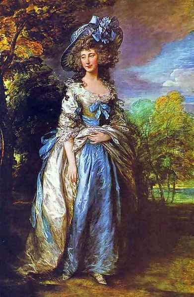 Sophia Charlotte. Lady Sheffield Oil Painting by Thomas Gainsborough