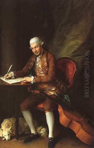 Karl Friedrich Abel 1777 Oil Painting by Thomas Gainsborough