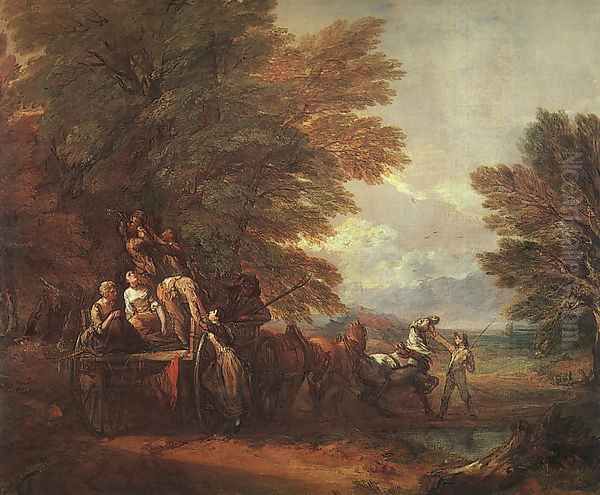 The Harvest Wagon 1767 Oil Painting by Thomas Gainsborough