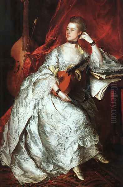 Mrs. Philip Thicknesse 1759-60 Oil Painting by Thomas Gainsborough