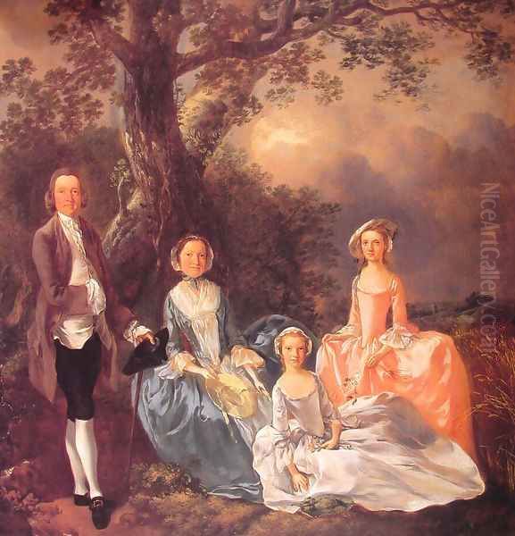 The Gravenor Family Oil Painting by Thomas Gainsborough