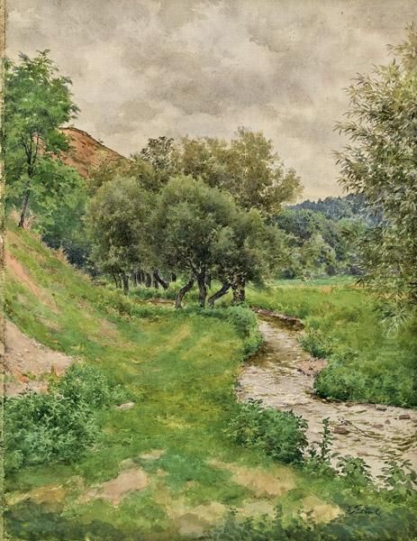 Wachauer Bachlandschaft Oil Painting by Eduard Zetsche