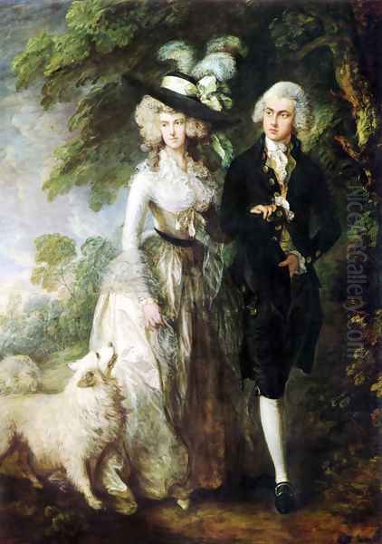 Mr and Mrs William Hallett Oil Painting by Thomas Gainsborough