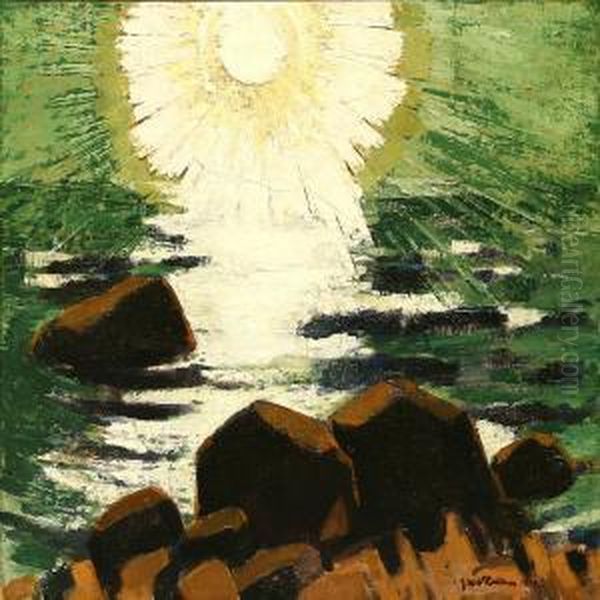 Sun Over The Sea Oil Painting by Ernst Zeuthen