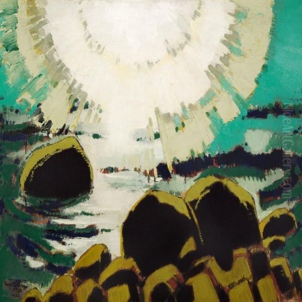 Sol Over Stene Oil Painting by Ernst Zeuthen