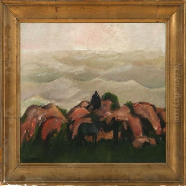 Horses Oil Painting by Ernst Zeuthen