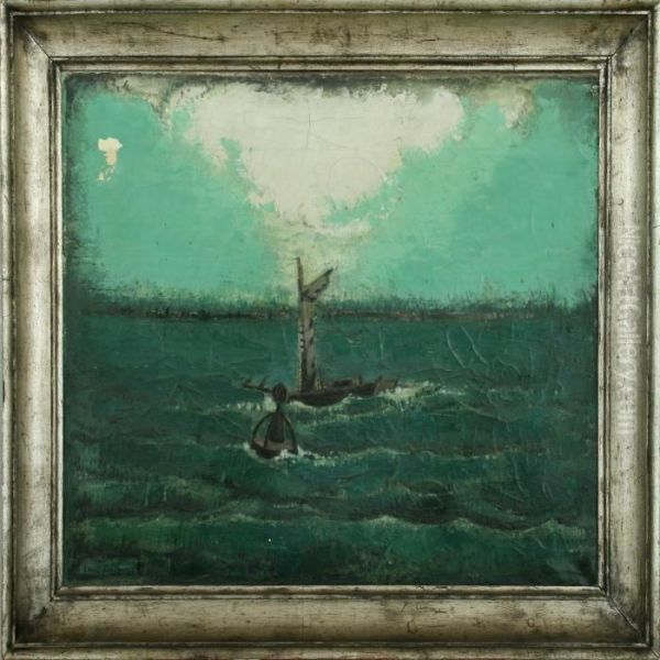 Til Ankers Vedklokken Oil Painting by Ernst Zeuthen