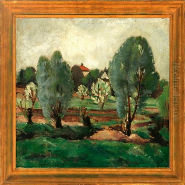 Landskab Ved Gentofte So Oil Painting by Ernst Zeuthen