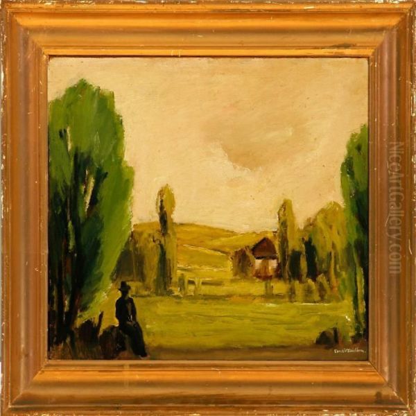 Scenery With Restingman Oil Painting by Ernst Zeuthen