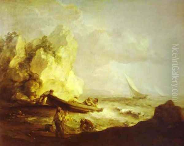 Seascape Oil Painting by Thomas Gainsborough