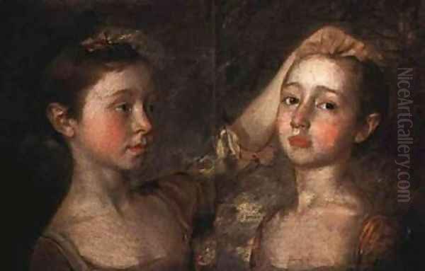 The Painter's Two Daughters Oil Painting by Thomas Gainsborough