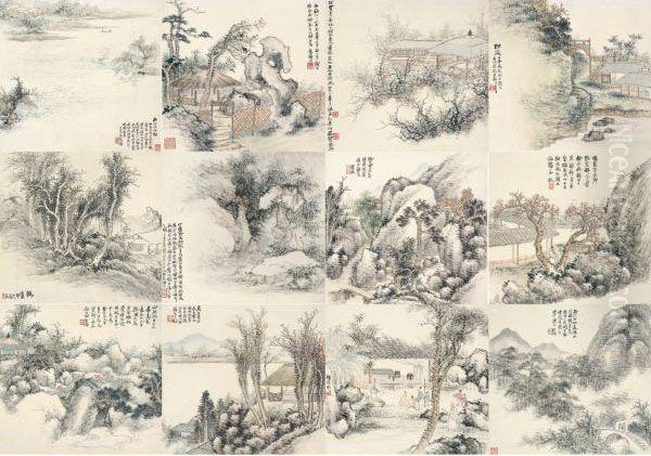 Sceneries Of Xiling Engraving Society Oil Painting by Wu Zheng