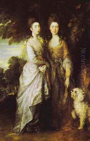 The Artist's Daughters Oil Painting by Thomas Gainsborough