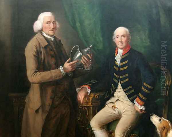 William Anne Hollis, Fourth Earl of Essex, Presenting a Cup to Thomas Clutterbuck of Watford Oil Painting by Thomas Gainsborough