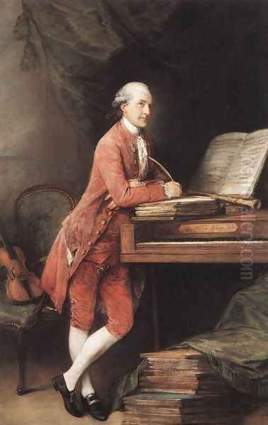 Johann Christian Fisher Oil Painting by Thomas Gainsborough