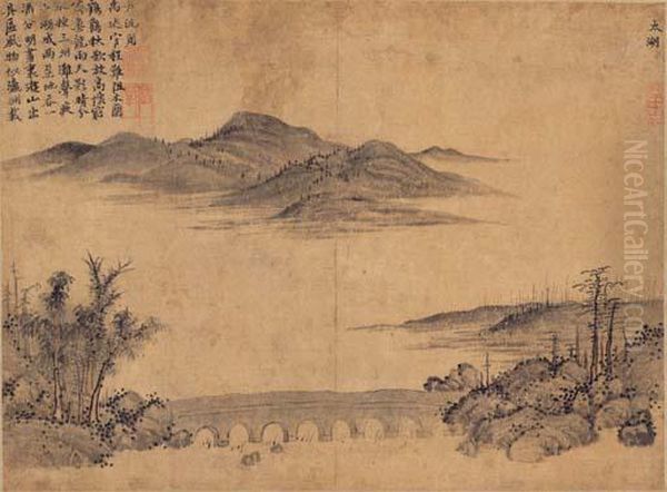 Lake Tai Oil Painting by Shen Zhou