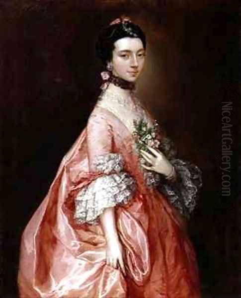 Mary Little Later Lady Carr Oil Painting by Thomas Gainsborough