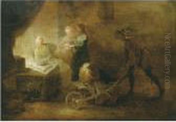 The Marriage Contract Oil Painting by Januarius Zick