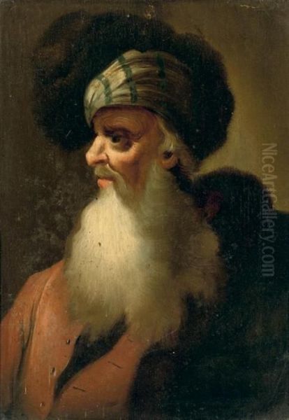 A Bearded Philosopher Oil Painting by Januarius Zick