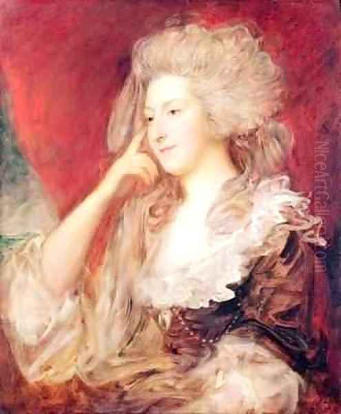 Mrs Fitzherbert Oil Painting by Thomas Gainsborough