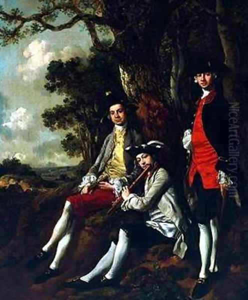 Peter Darnell Muilman. Charles Crokatt and William Keable in a Landscape Oil Painting by Thomas Gainsborough