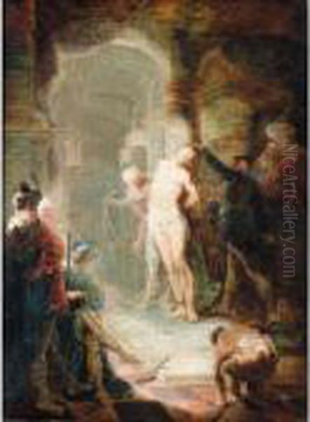 The Flagellation Of Christ Oil Painting by Januarius Zick