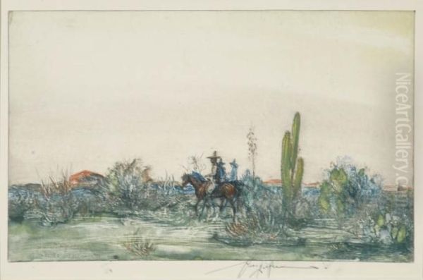 Trail To Mexico Oil Painting by Henry Bryan Ziegler