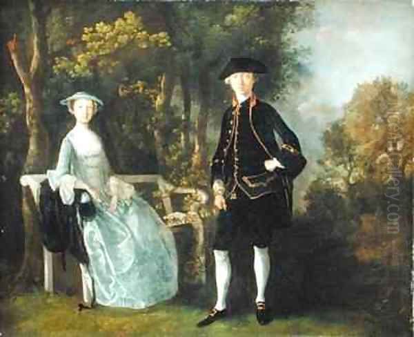 Lady Lloyd and her son Richard Savage Lloyd of Hintlesham Hall Suffolk Oil Painting by Thomas Gainsborough