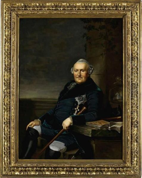 Herzog Ferdinand Vonbraunschweig-wolfenbuttel Oil Painting by Johann Georg Ziesenis