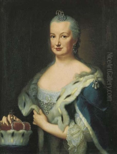 Ritratto Di Maria Elisabetta Augusta Di Sulzbach, Principessaelettrice Del Palatinato Oil Painting by Johann Georg Ziesenis