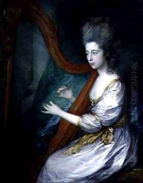 Portrait of Louisa Lady Clarges Oil Painting by Thomas Gainsborough