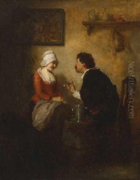 Der Kunstliebhaber Oil Painting by Reinhard Sebastian Zimmermann