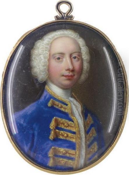 Portrait Of A Nobleman, Possibly Frederick Prince Of Wales (1707-1751) Oil Painting by Christian Friedrich Zincke