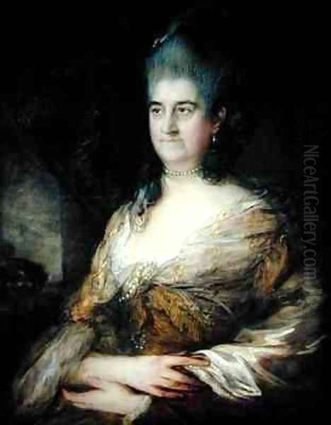 Portrait of a Lady said to be Elizabeth Chudleigh Oil Painting by Thomas Gainsborough