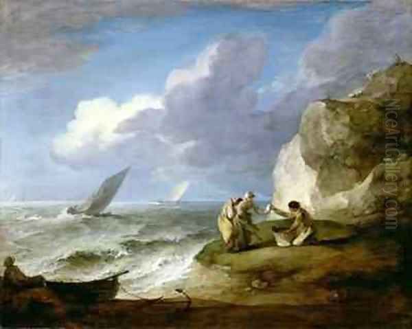 Coastal Scene Oil Painting by Thomas Gainsborough