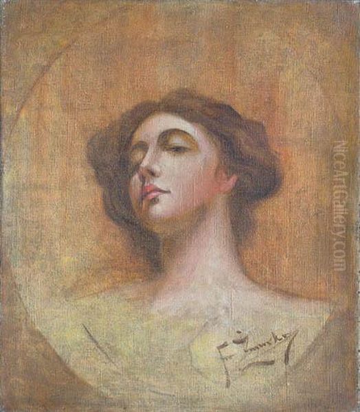 Modelka, Okolo 1909 Oil Painting by Franciszek Zmurko