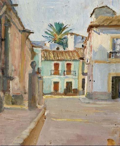 Jardines Y Calles De Cordoba Oil Painting by Henri Achille Zo