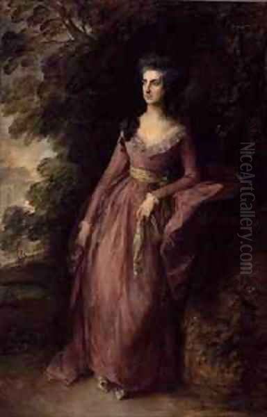 Mrs Hamilton Nisbet Oil Painting by Thomas Gainsborough