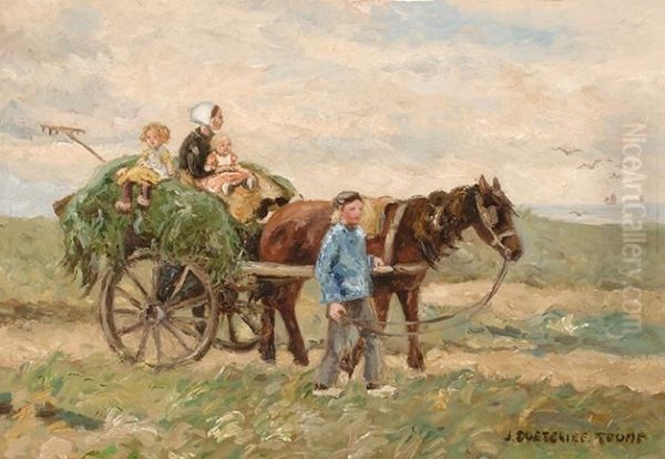 On The Way Back Home Oil Painting by Jan Zoetelief Tromp